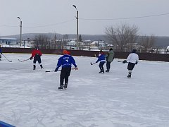 Состоялся товарищеский матч по хоккею между командами сёл Елшанка и Воскресенское