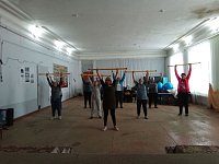 Социальные работники ГКЦСО провели утреннюю зарядку в селе Елшанке