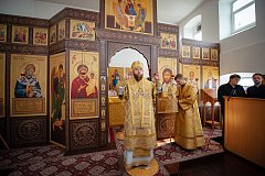Митрополит Игнатий совершил  Божественную литургию  в Свято-Троицком храме  с. Воскресенское