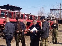 На территории базы МП «Воскресенская МТБС» прошел плановый технический осмотр.